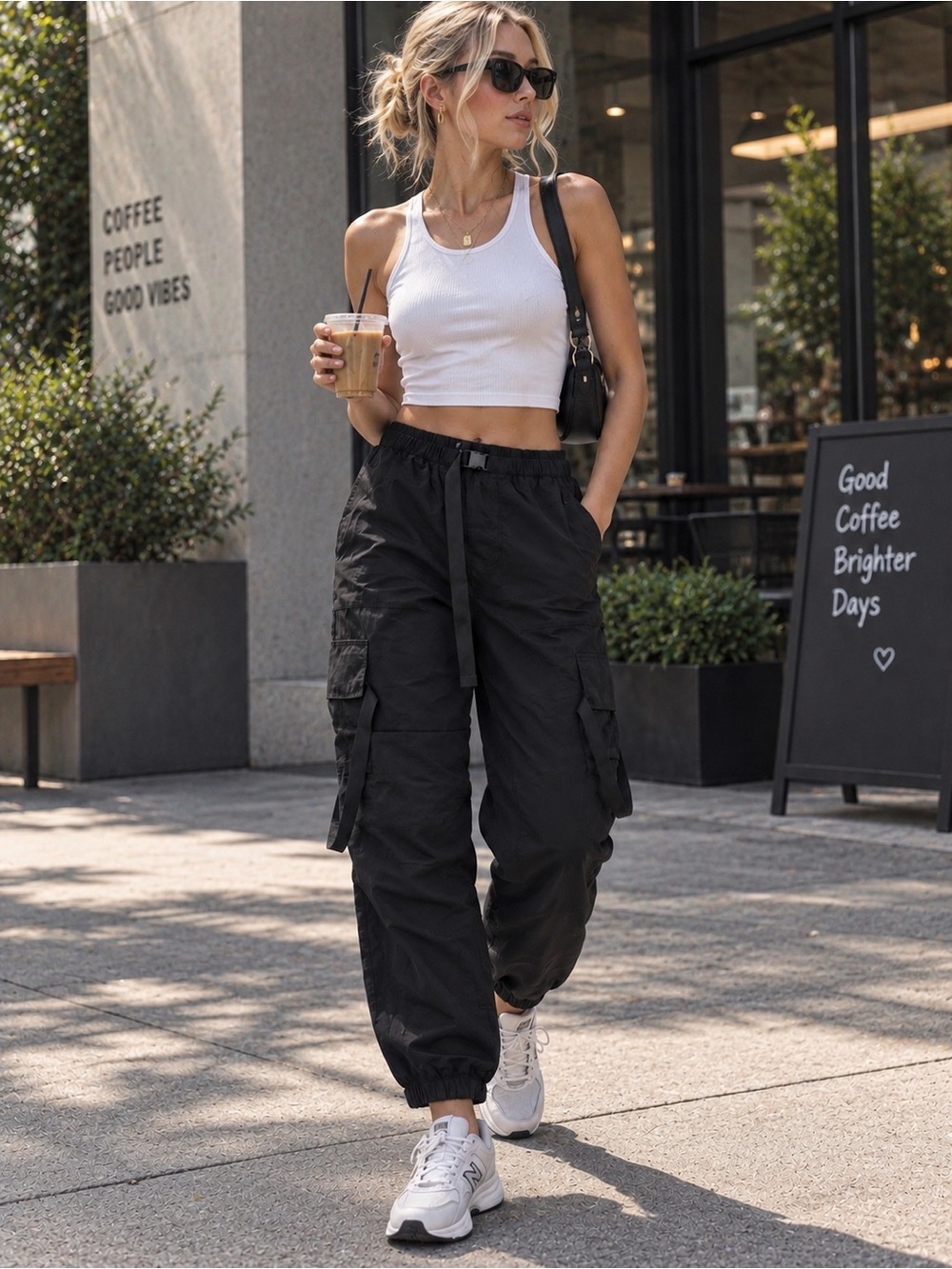 PacSun Black Cargo Jogger Pants for Women